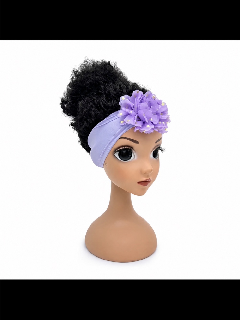 Lavender Floral Stretch Headband for Kids - Soft Lilac Accent